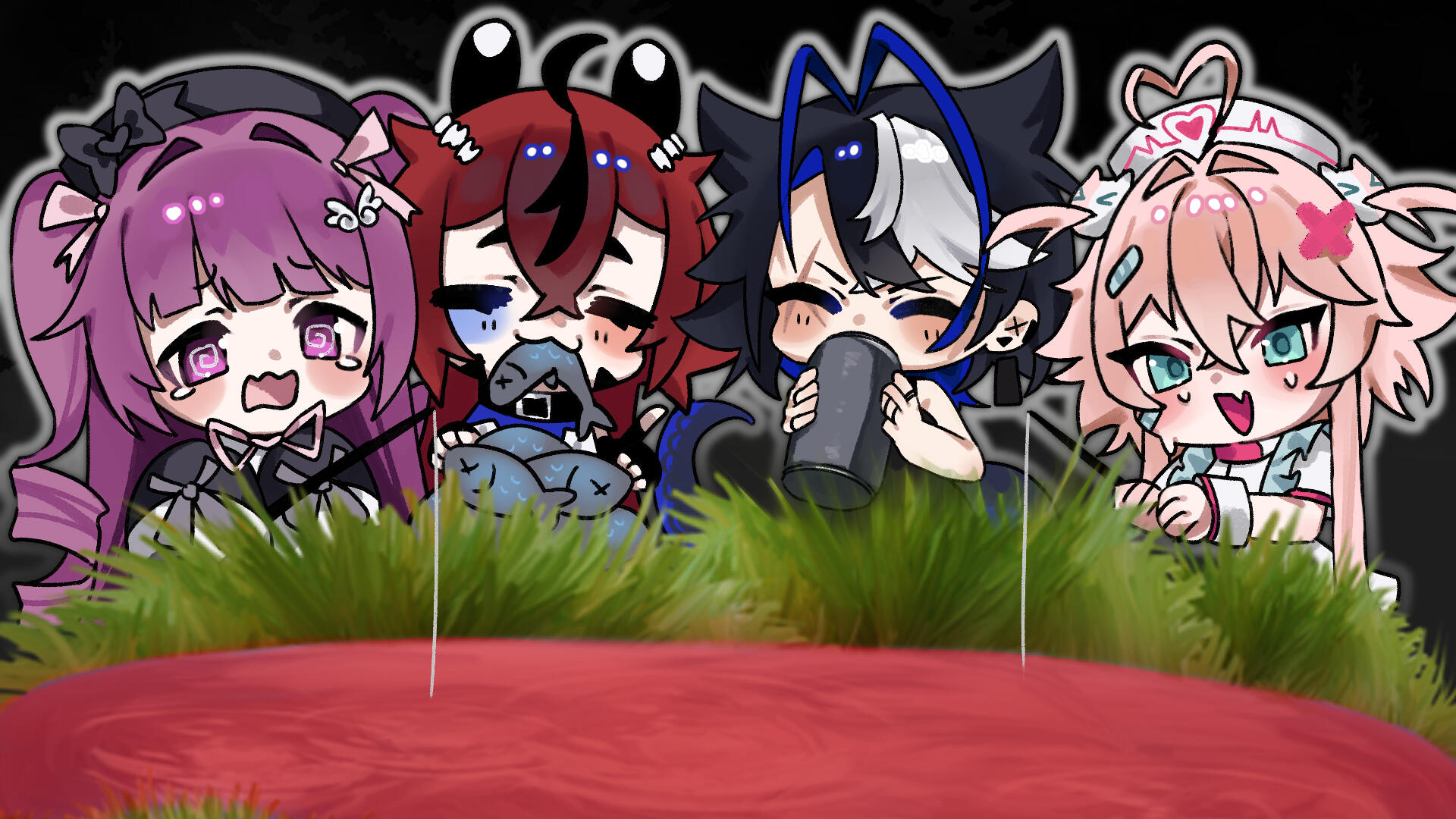 [ gone fishing ] chibi thumbnail art, 2025